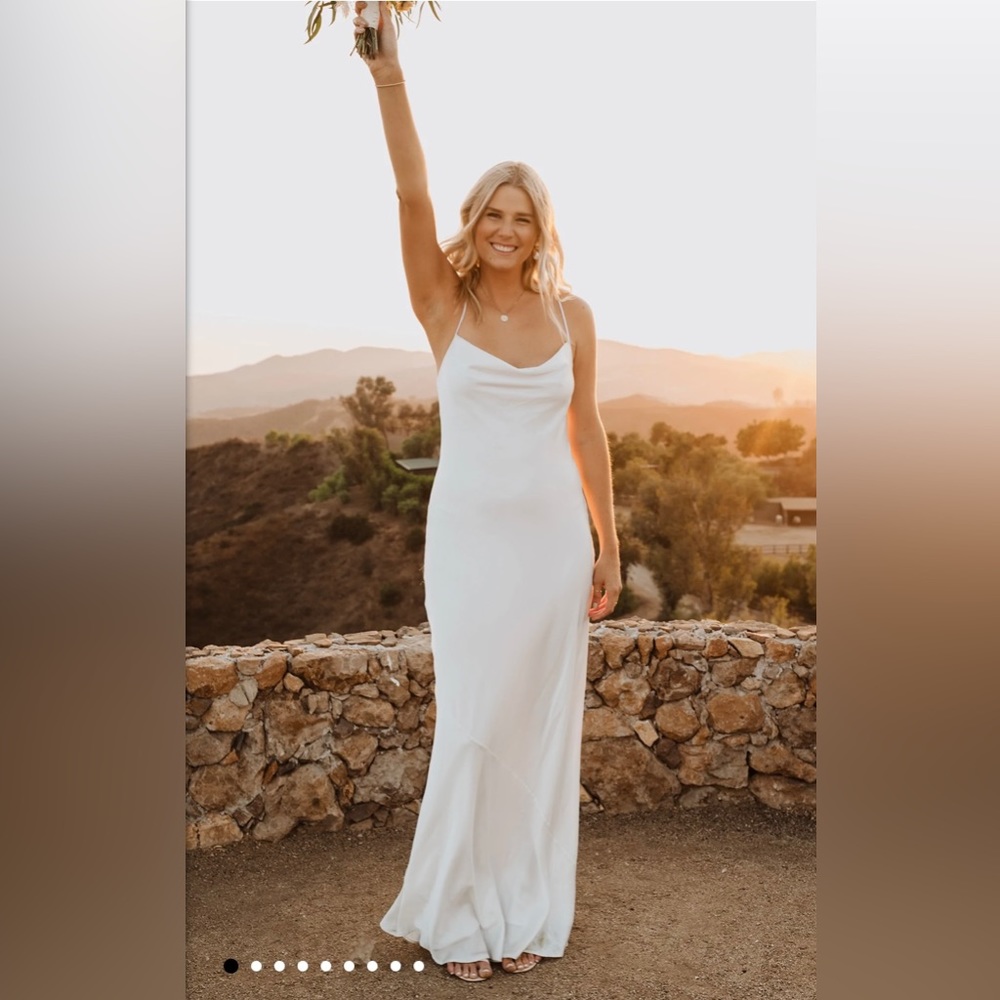 Show Me Your Mumu - Mumu Weddings SIZE S Ivory Satin Tuscany Dress NEW with Tags